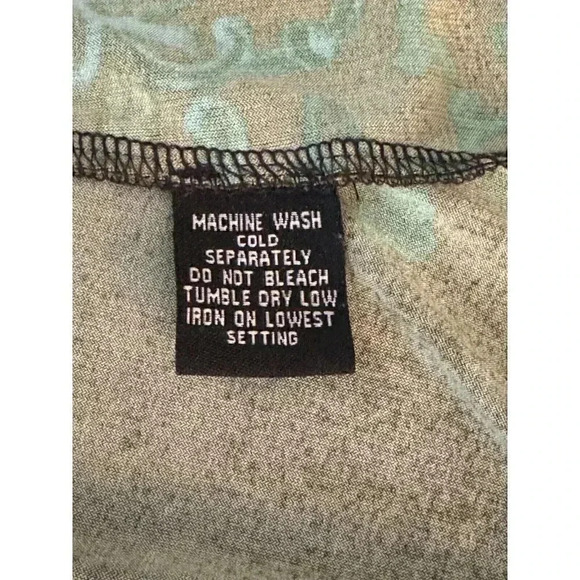 Investments Top Blouse SZ XL Multicolored Print Stretch 3/4 Sleeves - Picture 11 of 12